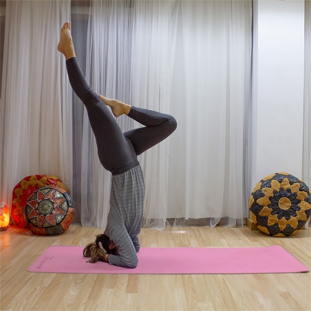 Tapete de yoga, Antiderrapante, 181x61x0,6 cm, Flexível, TPE